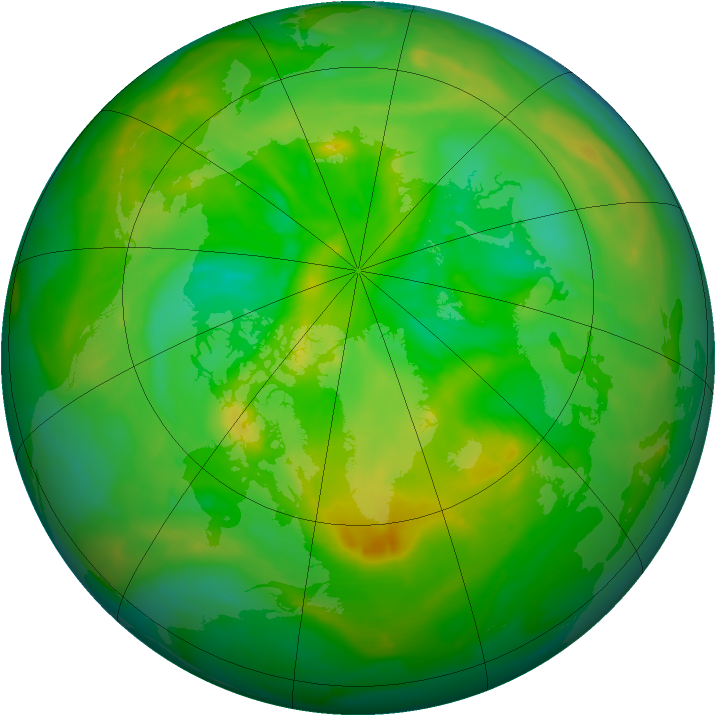 Arctic ozone map for 04 July 2013